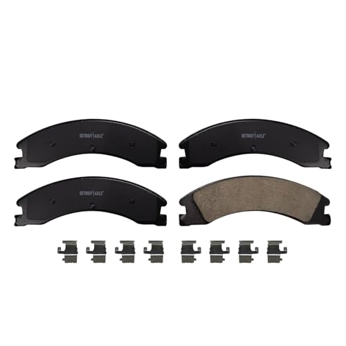 Image of Detroit Axle - Rear Brake Kit for 08-19 2021-2023 Ford E-450 Super Duty | Disc Brake Rotors Ceramic Brake Pads 2009 2010 2011 2012 2013 2014 2015 2016 2017 2018 2022 Replacement 13.58 inch inch