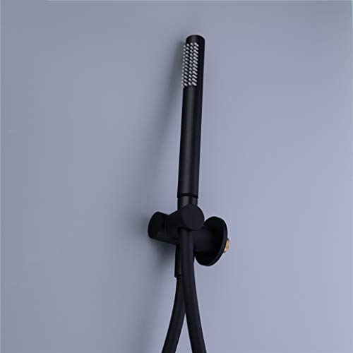 Robinet de douche noir mat ensemble complet avec valve et support mural - 5