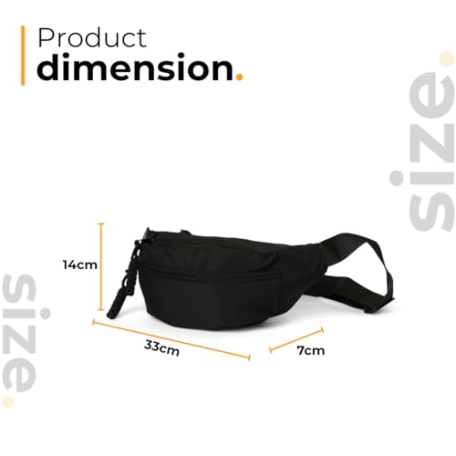 Image of Tressential Waist Bag for Men Women | Cross Body Fanny Pack Sling Bag for Hiking, Travel, Camping, Outdoor Sports, Cycling | Money Belt with Adjustable Strap (Black)