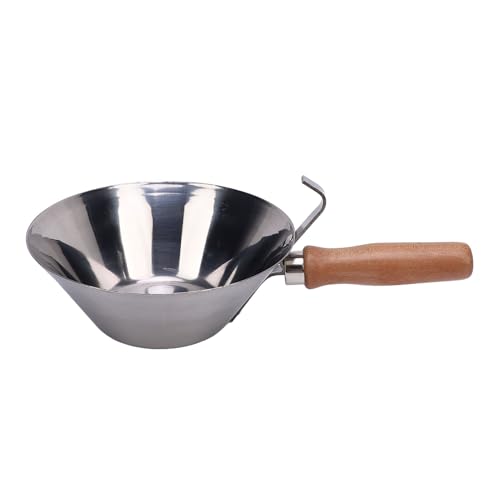 Cubeta para mortero de acero inoxidable Pissente con mango de pino miniatura 1