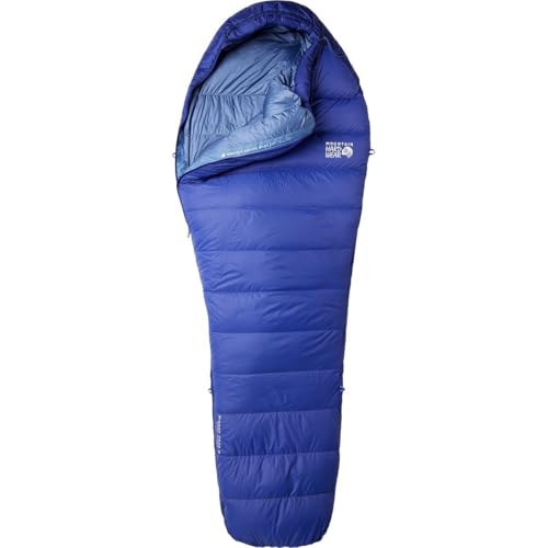 Mountain Hardwear Bishop Pass Sleeping Bag: 15F Down - Women's, Blue Print, Reg/Right Zip