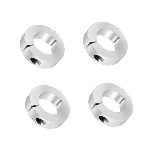 SagaSave 4 Pcs Shaft Clamping Collar Aluminum Alloy Locking Collar for Wheel Barrow Axle, Gearbox Assemblies, Machine Tools, Industry, Anodization Easy to Install (20mm)