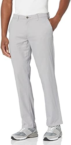 Amazon Essentials Mens Straight-Fit Casual Stretch Chino Pants, Grey, 35W x 28L