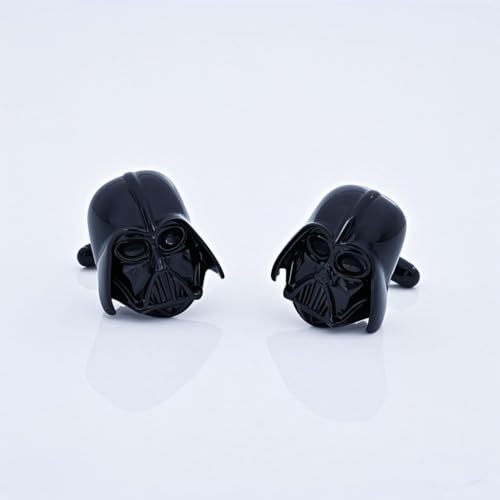 Mancuernillas calavera y espadas diseño 3D negro miniatura 7