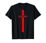 Photo Gallery bandiera verticale dell albania con testo "albania" in lettere maiuscole maglietta Photo Gallery bandiera verticale dell albania con testo "albania" in lettere maiuscole maglietta
