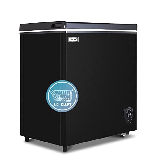 Deep Freezer 5 cubic Feet chest Freezer With Storage Basket And Top Open Door Small freezer 7 Temperature Control for Home Garage Apartment Kitchen Office Black