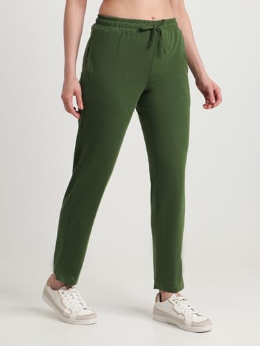 Image of T T Women Regular Fit Poly Jersey Solid Trackpant