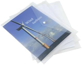 Rapesco 1042 ECO Popper Wallets, A3, Clear Transparent, Pack of 5