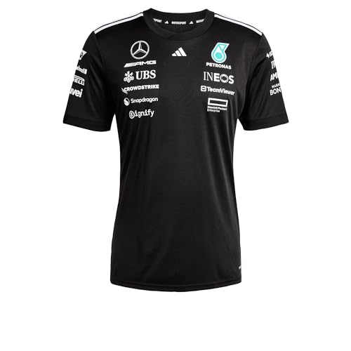 Image of adidas Mercedes - Amg Petronas Formula One Team Driver Jersey Black Men (Short Sleeve) Men's (Pack of 1)