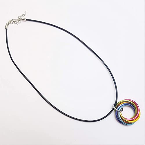 Mobii Necklaces (Multicolor) Pendant Combos, Fidget Infinity Loop Forever Spiral Jewelry (Satin Cord 18-20In, Pastel Rainbow, Medium) #TOP2