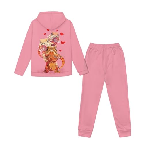 Gomyblomy Girls Sweatsuit Set 2 Piece Long Sleeve Sweatshirt and Sweatpants Kids Athletic Tracksuit Casual Jogger Sets4