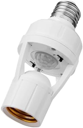 Sensor de Movimento Fotocélula Soquete E27 Acionamento Automático...