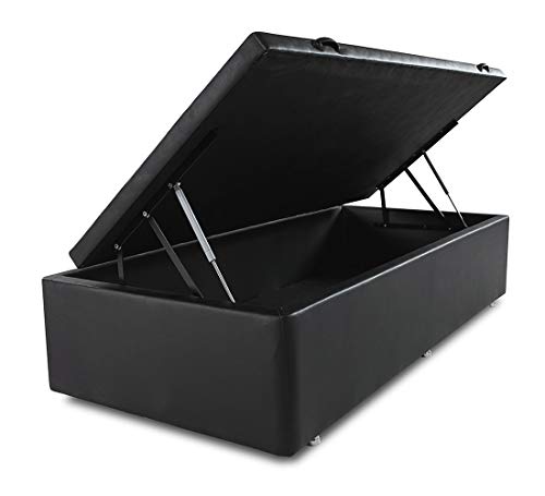 Cama Box Baú Resistente Premium Courano Preto BF Colchões