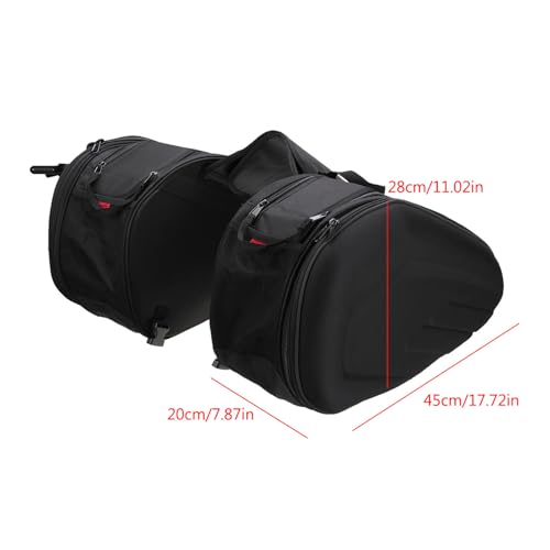 Alforjas laterales para motocicleta, 58 L, impermeables, tejido Oxford con diseño reflectante, ajuste universal, color negro miniatura 5