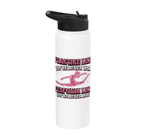 Gymnastics Motivational Quote Insulated Water Bottle