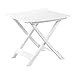 vidaXL Tavolo da Giardino Pieghevole Design a Doghe Robusto Durevole Leggero Elegante Tavola Arredi per Esterni Bianco 79x72x70 cm in Plastica