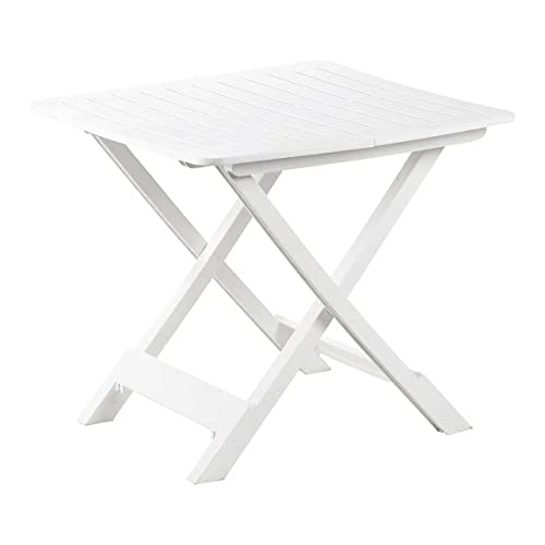 Saturnia 08330140 - Mesa Resina Plegable Blanca 79x72x70 cm
