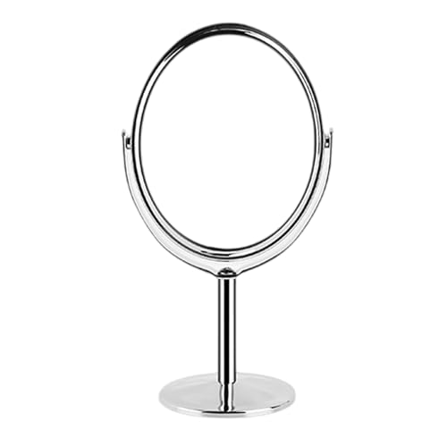 ByteRunning Espejo de Maquillaje con Aumento 1X / 3X,Espejo Cosmética de Doble Cara,Espejo de vanidad de Escritorio Espejo de Mesa con Rotación de 360° para Maquillaje,Afeitado y Cuidado Facial,Plata