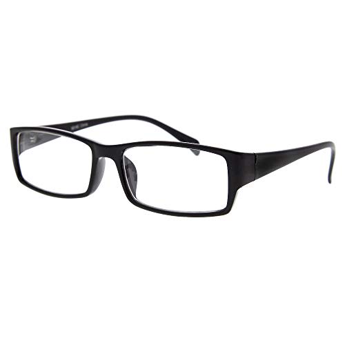 grinderPUNCH Fake Plastic Rim Clear Lens Plano Reading Glasses for Men and Women