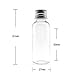 12PCS 1oz / 30Ml Empty Clear PET Plastic Tube Bottle Containers With Silver Aluminum Screw Cap For Makeup Lotion Essential Oils Creams Powders Moisture Smaples
