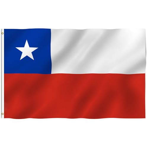 Bandeira do Chile, 150 x 90 cm, tamanho grande, tricolor com estrela