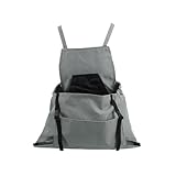 jiejack Obstpflücktasche, Ernteschürze, Gärtnerschürze mit Schnellverschlusstasche, Obstpflücktasche, Gemüse, Beeren, Gartenpflücktasche, Gartenschürze Mit Taschen Für Damen Und Herren (Grau)