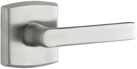 Baldwin 5485V.MR Pair of Soho Estate Levers Without Rosettes, Satin Chrome