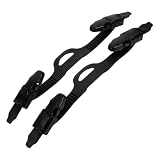Verstellbares TPR Flossenband mit Schnallen, Offene Ferse, L, Schwarz