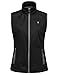 Little Donkey Andy Women's Lightweight Softshell Vest Windproof Sleeveless Jacket for Running Hiking Travel Reflective Black M