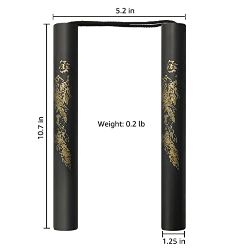 Zalani Nunchucks Nunchakus-Foam Safe Rubber Martial Arts Nunchakus For Kids/Beginner Practice(Black-Single) #TOP2