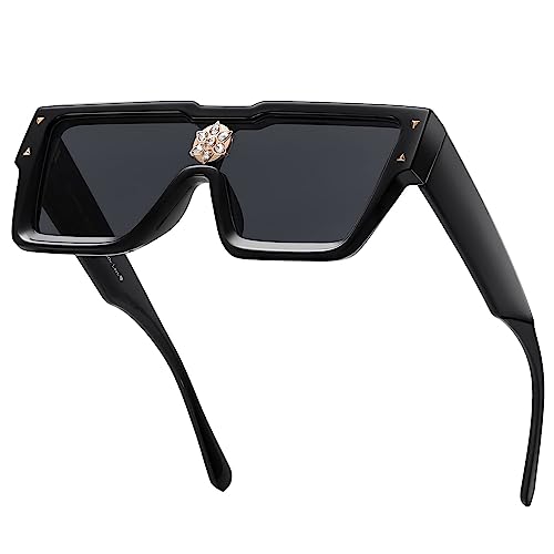 Image of LIXX Retro Millionaire Sunglasses Square Metal punk Rock Hip hop Sunglasses men women 1:1
