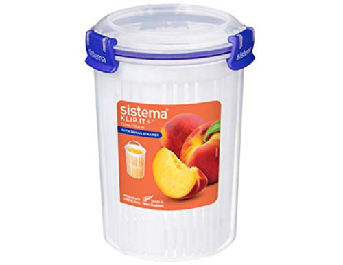 Sistema 883803 Klip It Plus Round Container, Polypropylene, 1Lt