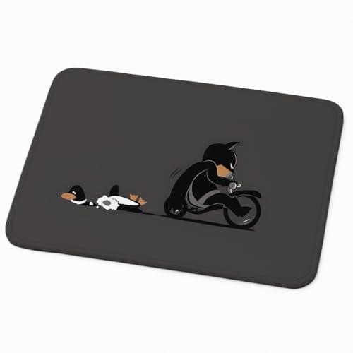 Image of Mouse Pad for Laptop & Desktop | 9x7 Inch Anti-Fray Stitched Edges | Non-Slip Rubber Base | Desk Setup Accessory for Students, Gamers & Professionals (batbro)