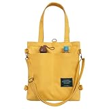 Bolsa Mochila Unissex De Lona Espaçosa Praia Passeio Academia Resistente Multiuso (SHARE - AMARELO)