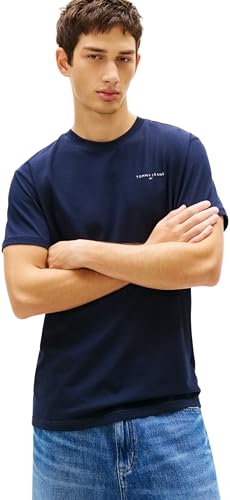 ¡Chollo! Tommy Jeans Camiseta Sostenible 2 Piezas, Azul Noche, M para Hombre