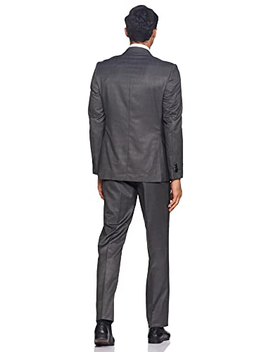 Image of Raymond Wool Blend Men's Full Sleeve Contemporary FIT Dark Grey Formal Suit