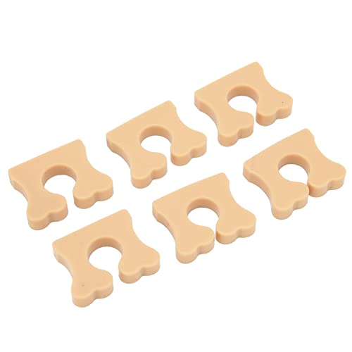 Doact Silicone Toe Separators Silicone Toe Correct Separ,Silicone Toe Separators6Pcs Individual Toe Separators Soft Silicone Correct Toes Relief Foot Pain Toes Separate Tool Khaki #TOP4