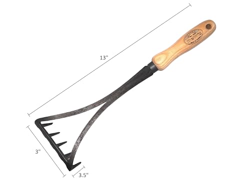 Rastrillo manual DeWit Bio con mango de madera miniatura 2