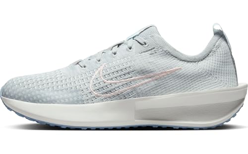 Nike Interact Run Women's Road Running Shoes (FD2292-012, Light Smoke Grey/Psychic Blue/Summit White/Echo Pink)