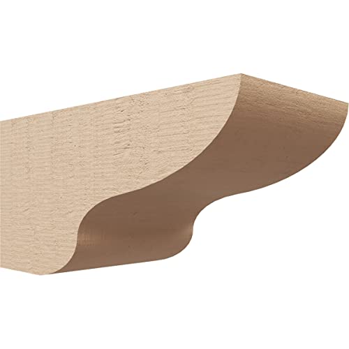 5"W x 10"D x 5"H Wide Greensboro Rough Cedar Woodgrain TimberThane Corbel, Primed Tan