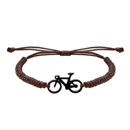 CODEONE Pulsera bicicleta, Pulsera bicicleta hombre, Pulsera nylon ajustable, Pulsera bicicleta mujer, Pulsera bicicleta plata, Hombre, Mujer, Acero inoxidable, Estuche de regalo