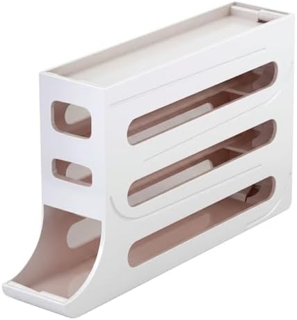 Porta Ovos Organizador para Geladeira Rolamento Automático Gravit...