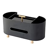 WRLRUILIAN Caja de Almacenamiento de Tejidos Crema Caja de Papel multifunción Multifunción Hogar Simple Sala de Estar y Dormitorio Caja de Almacenamiento de Tejido Negro Blanco (Color : A)