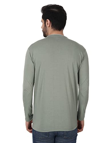 Image of YEZI Cmbo Pack of 2 Full Sleeve Mandarin Collar T-Shirt for Men