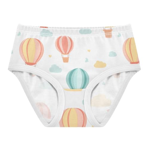 Wusikd Hot Air Balloons Girls' Underwear Cotton Clouds Girls Briefs Soft Toddler Underwear 2T