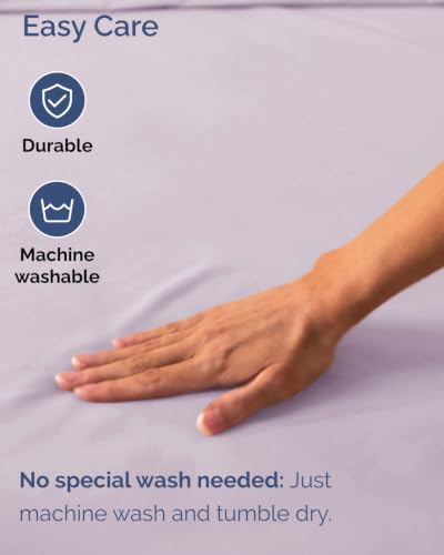 Image of Extra Deep Flex Top Split Head King Fitted Sheet - Hotel Luxury Single Fitted Sheet Only - Easily Fits 18 inch to 24 inch Mattress - Ultra Soft, Wrinkle Free w /Extra Deep Pockets - Light Lavender