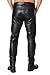 CHICAGO-FASHIONS Eric Draven Costume - Mens Black Faux Leather Pants for Men - Crow Faux Leather Pants
