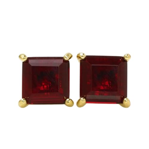 Boucles d'oreilles grenat naturel anti-allergie argent