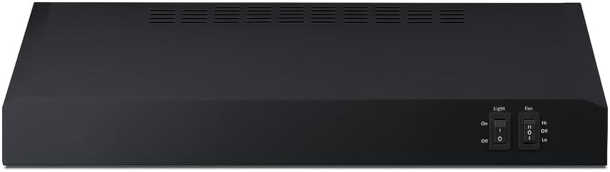 Summit 20” Under Cabinet Convertible Range Hood, Convertible Range Hood, ADA Compliant, Black- HC20BBADA