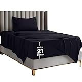 Utopia Bedding Deep Pocket Twin Sheet Set – Fits Mattresses Up to 21 inches – Cooling, Soft & Breathable – Oeko-TEX 4 Piece Bed Sheets (Black)